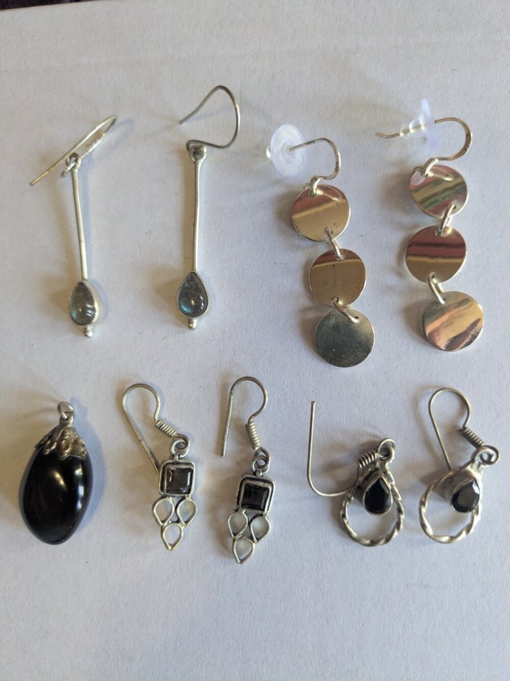 Vintage drop dangle earrings lot of 5